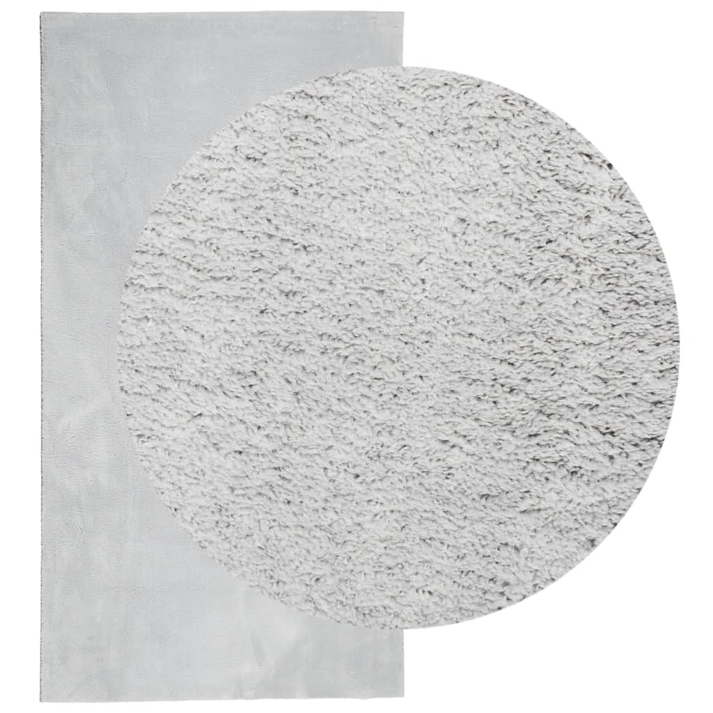 Tappeto a Pelo Corto HUARTE Morbido e Lavabile Grigio 80x150 cm