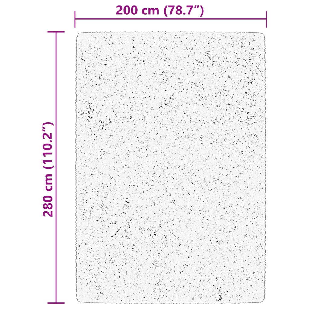 Tappeto a Pelo Corto HUARTE Morbido e Lavabile Grigio 200x280cm