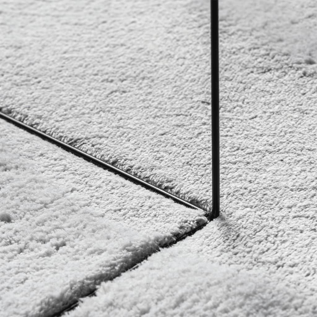 Tappeto a Pelo Corto HUARTE Morbido e Lavabile Grigio 240x340cm