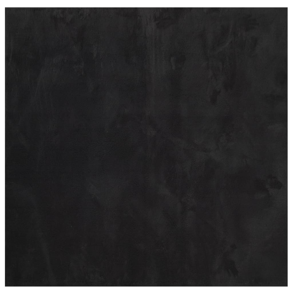 Tappeto a Pelo Corto HUARTE Morbido e Lavabile Nero 240x240cm