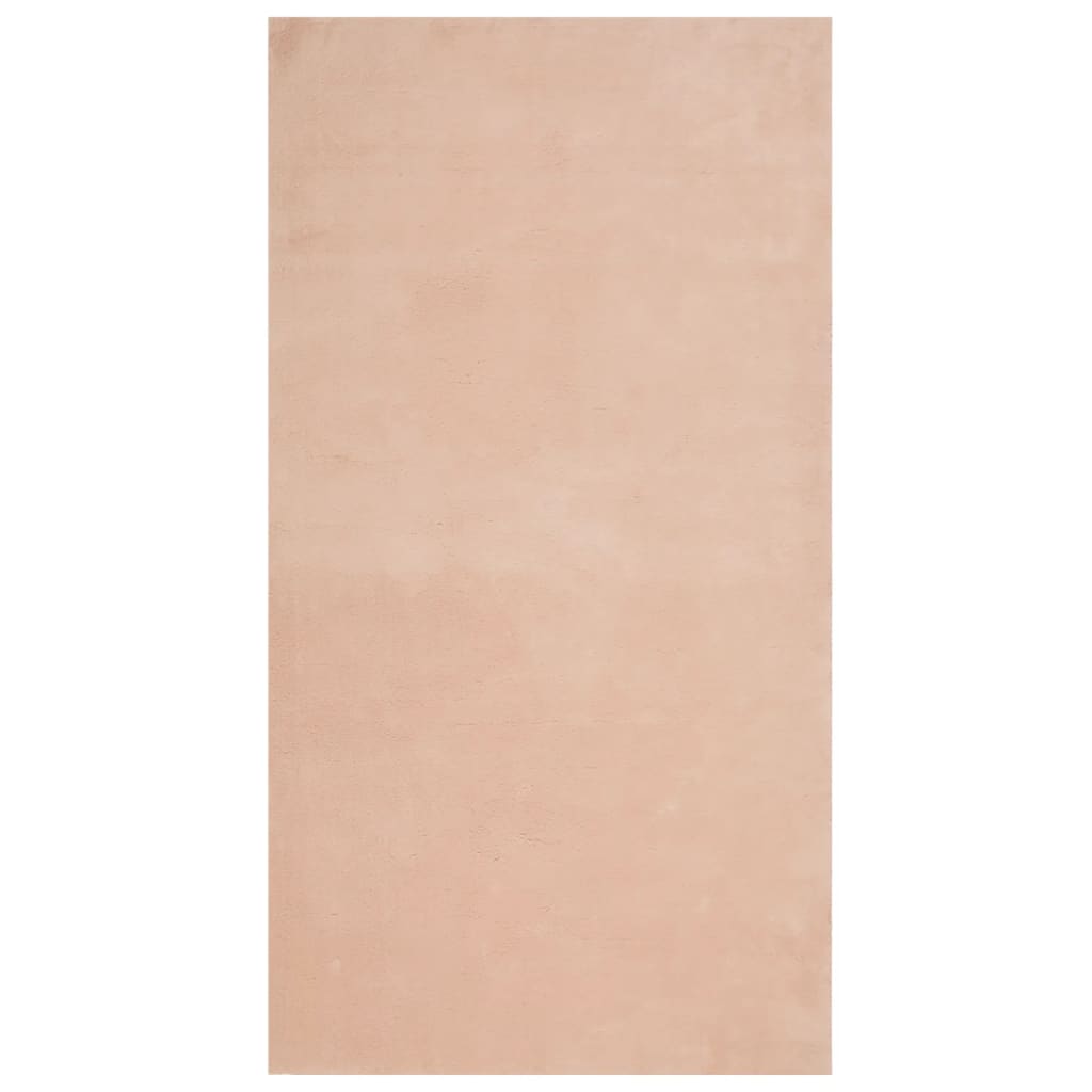 Tappeto a Pelo Corto HUARTE Morbido e Lavabile Rosato 80x150 cm