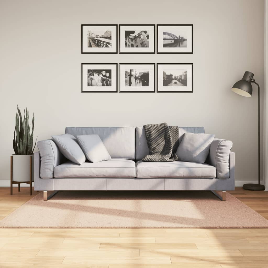 Tappeto a Pelo Corto HUARTE Morbido e Lavabile Rosato 120x170cm
