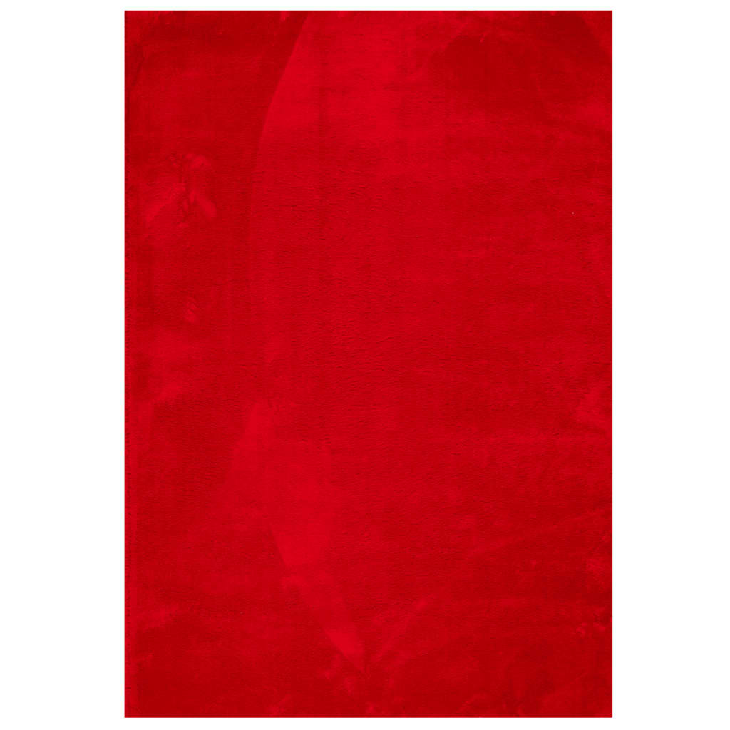 Tappeto a Pelo Corto HUARTE Morbido e Lavabile Rosso 120x170cm