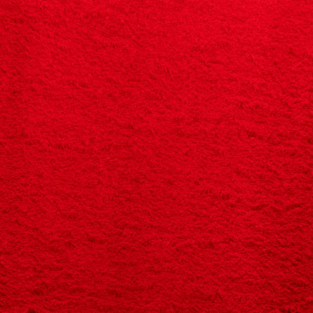 Tappeto a Pelo Corto HUARTE Morbido e Lavabile Rosso 120x170cm