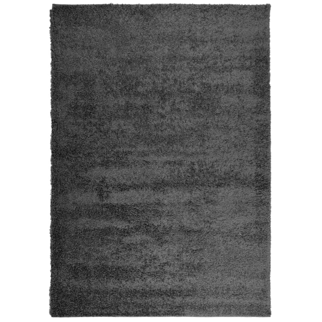 Tappeto Shaggy PAMPLONA Pelo Lungo Moderno Antracite 120x170cm