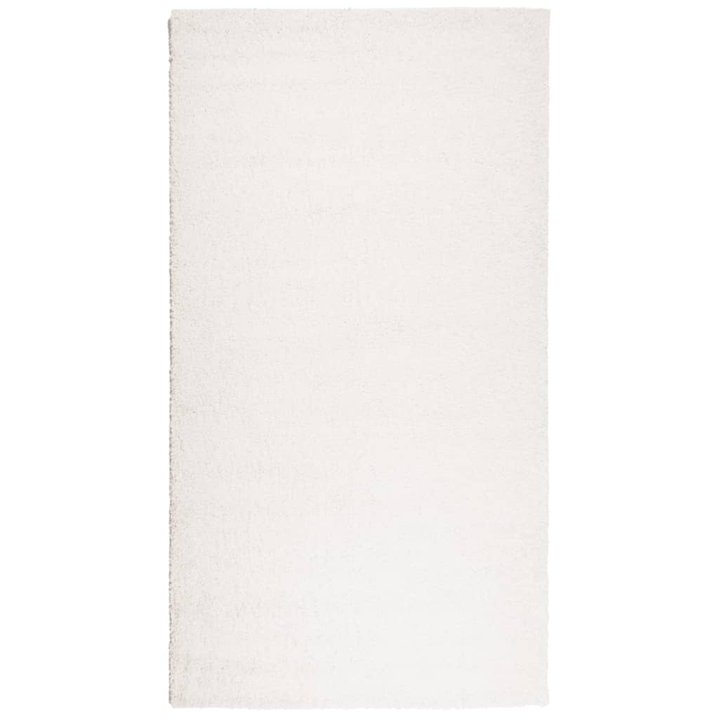 Tappeto Shaggy PAMPLONA a Pelo Lungo Moderno Crema 60x110 cm