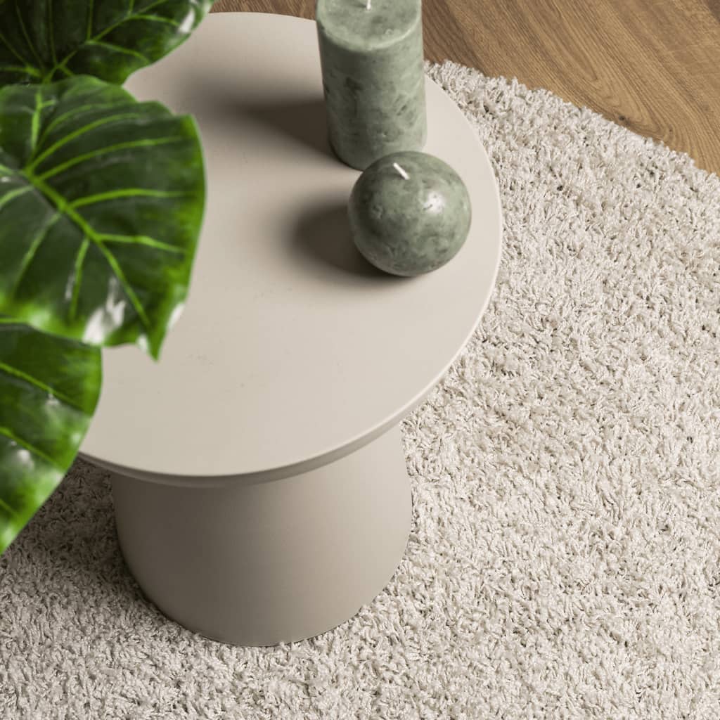 Tappeto Shaggy PAMPLONA a Pelo Lungo Moderno Crema Ø 200 cm