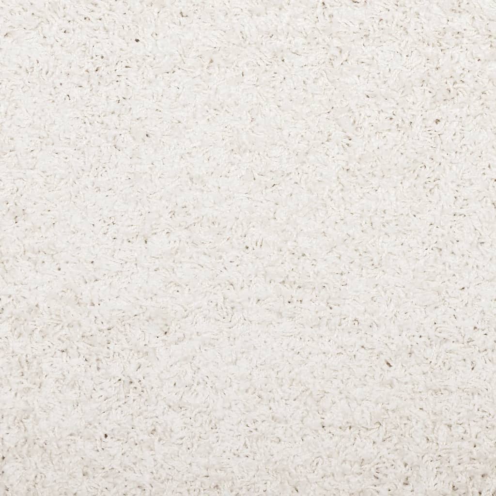 Tappeto Shaggy PAMPLONA a Pelo Lungo Moderno Crema Ø 200 cm