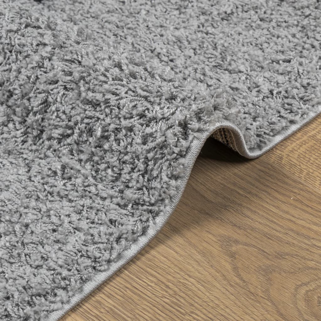 Tappeto Shaggy PAMPLONA a Pelo Lungo Moderno Grigio 80x250 cm