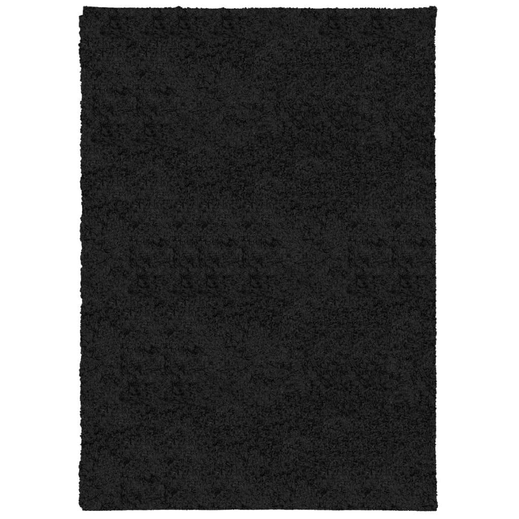 Tappeto Shaggy PAMPLONA a Pelo Lungo Moderno Nero 120x170 cm