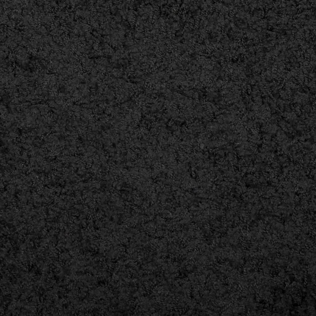Tappeto Shaggy PAMPLONA a Pelo Lungo Moderno Nero 160x230 cm