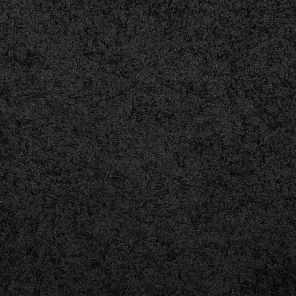 Tappeto Shaggy PAMPLONA a Pelo Lungo Moderno Nero Ø 200 cm