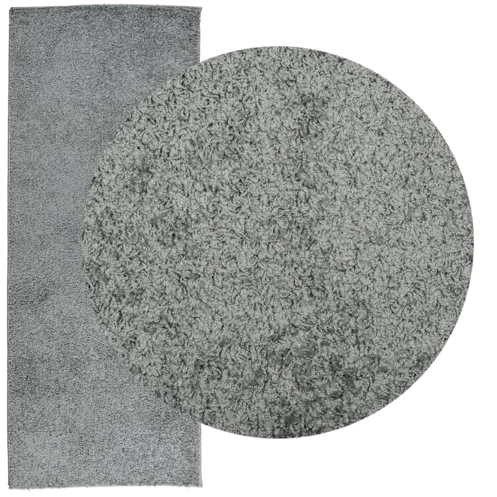 Tappeto Shaggy PAMPLONA a Pelo Lungo Moderno Verde 80x200 cm