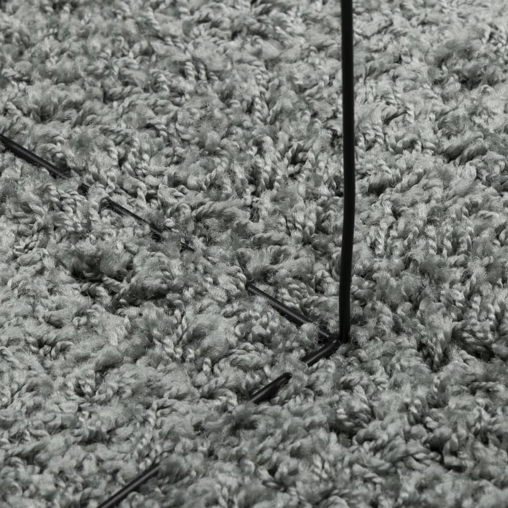 Tappeto Shaggy PAMPLONA a Pelo Lungo Moderno Verde 80x200 cm