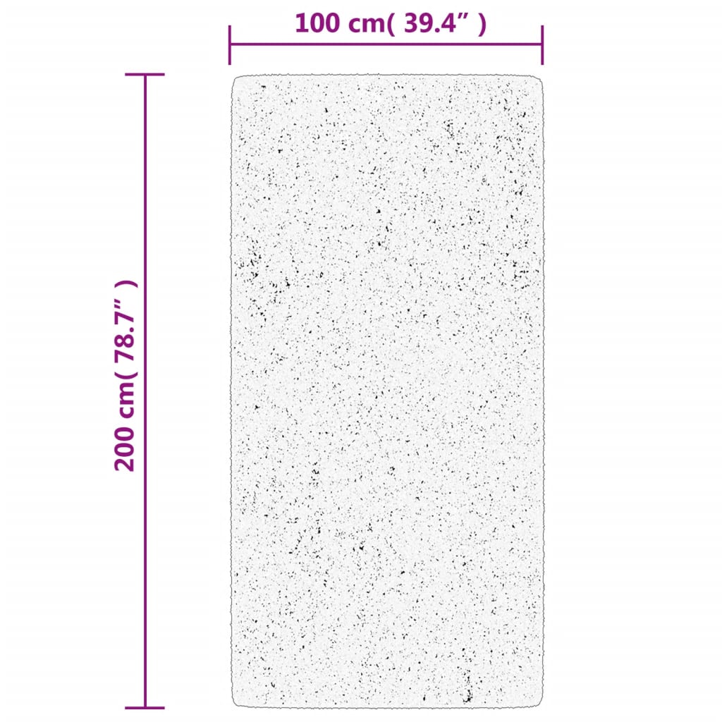 Tappeto Shaggy PAMPLONA a Pelo Lungo Moderno Verde 100x200 cm