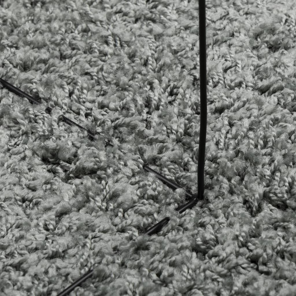 Tappeto Shaggy PAMPLONA a Pelo Lungo Moderno Verde 160x160 cm