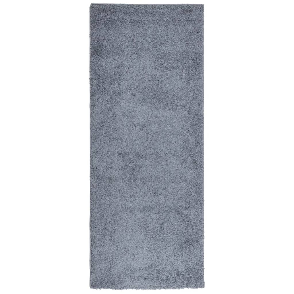 Tappeto Shaggy PAMPLONA a Pelo Lungo Moderno Blu 80x200 cm