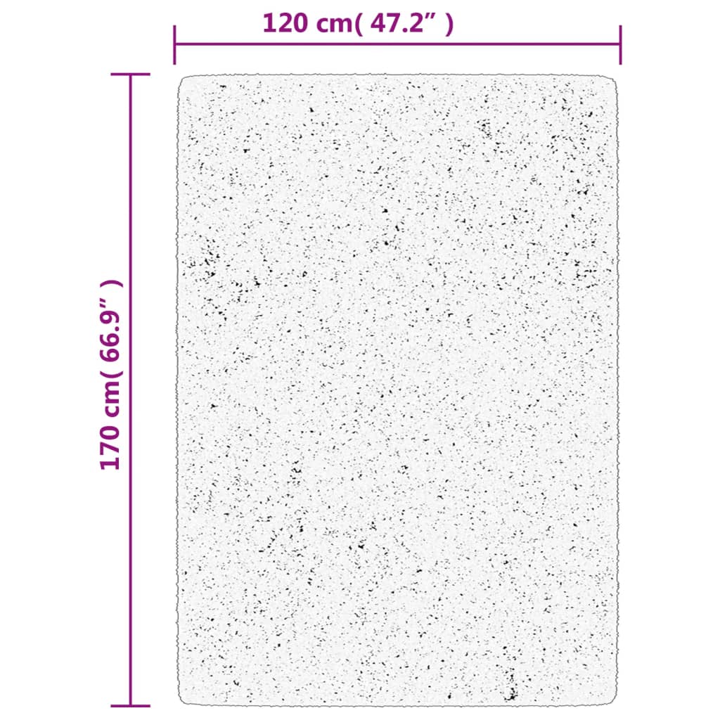 Tappeto Shaggy PAMPLONA a Pelo Lungo Moderno Blu 120x170 cm