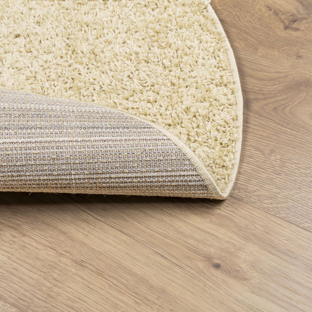 Tappeto Shaggy PAMPLONA a Pelo Lungo Moderno Oro Ø 200 cm