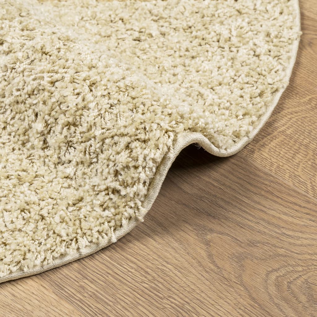 Tappeto Shaggy PAMPLONA a Pelo Lungo Moderno Oro Ø 200 cm