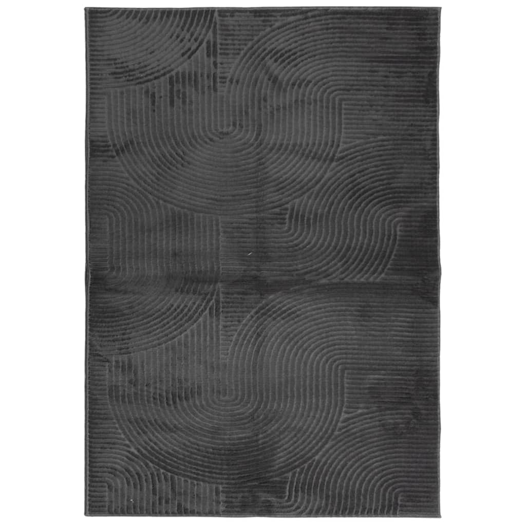 Tappeto IZA a Pelo Corto Aspetto Scandinavo antracite 140x200cm
