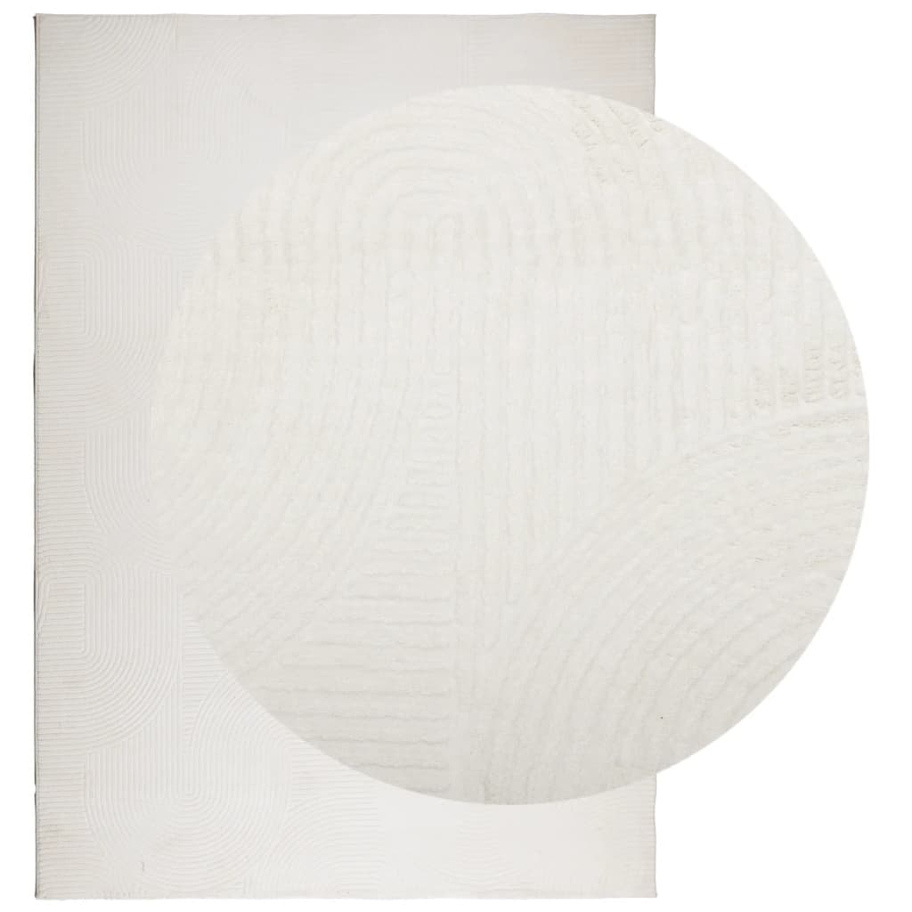 Tappeto IZA a Pelo Corto Aspetto Scandinavo Crema 120x170 cm