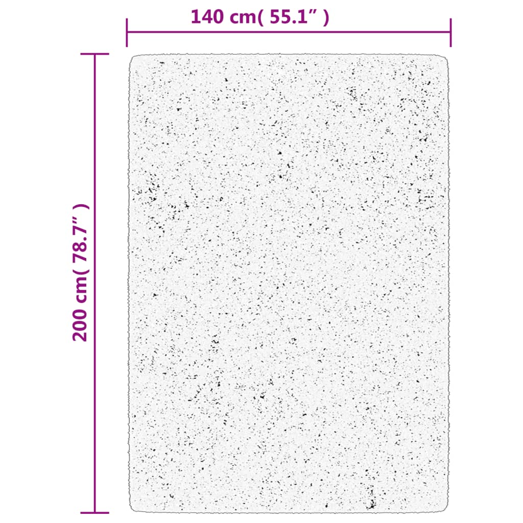Tappeto OVIEDO a Pelo Corto Antracite 140x200 cm