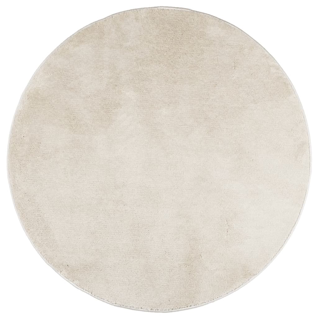 Tappeto OVIEDO a Pelo Corto Beige Ø 240 cm