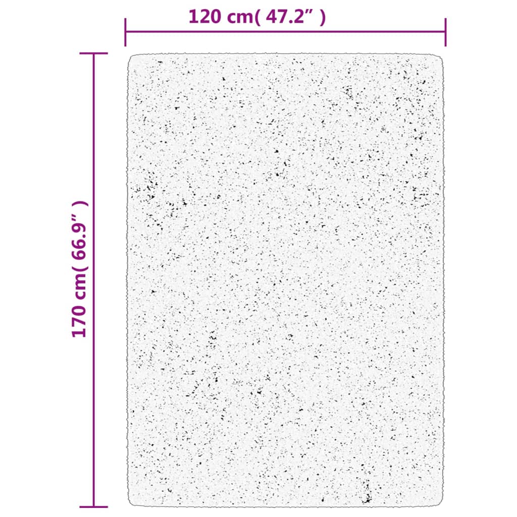 Tappeto OVIEDO a Pelo Corto Crema 120x170 cm