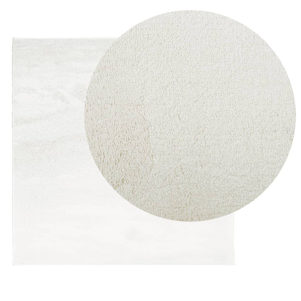 Tappeto OVIEDO a Pelo Corto Crema 160x160 cm