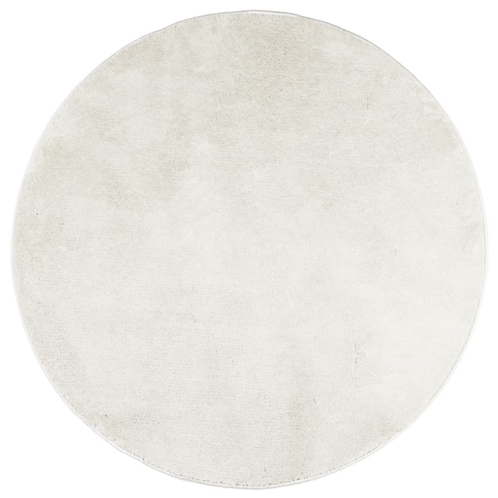 Tappeto OVIEDO a Pelo Corto Crema Ø 240 cm
