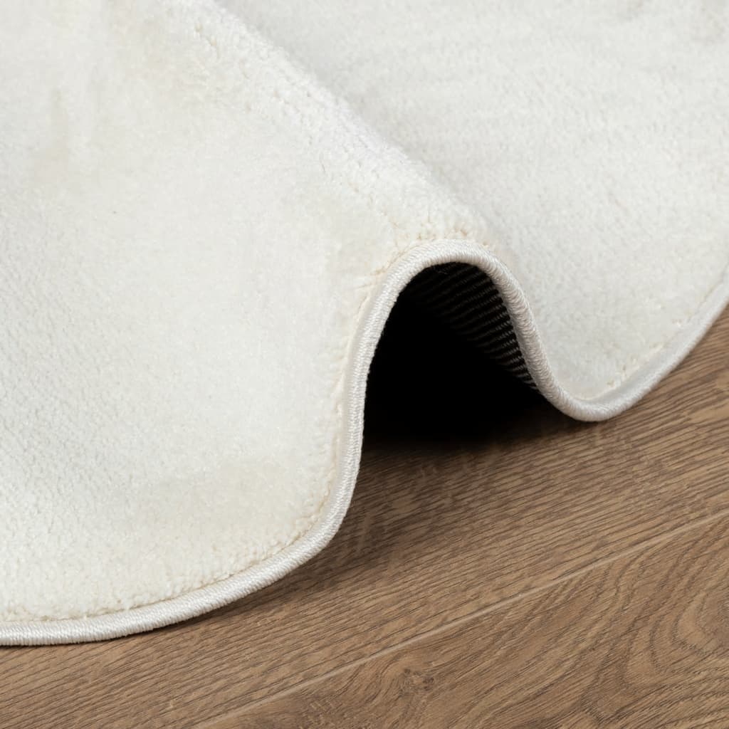 Tappeto OVIEDO a Pelo Corto Crema Ø 240 cm
