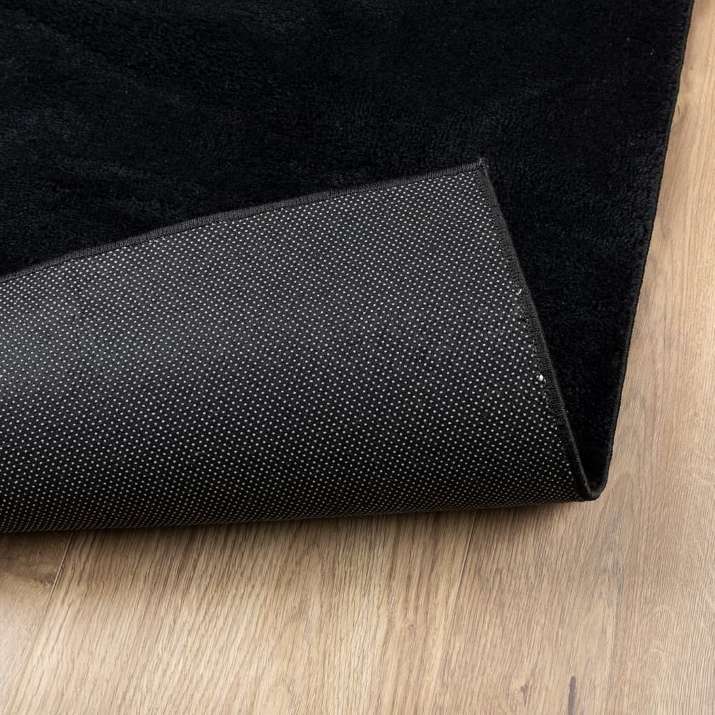 Tappeto OVIEDO a Pelo Corto Nero 120x170 cm