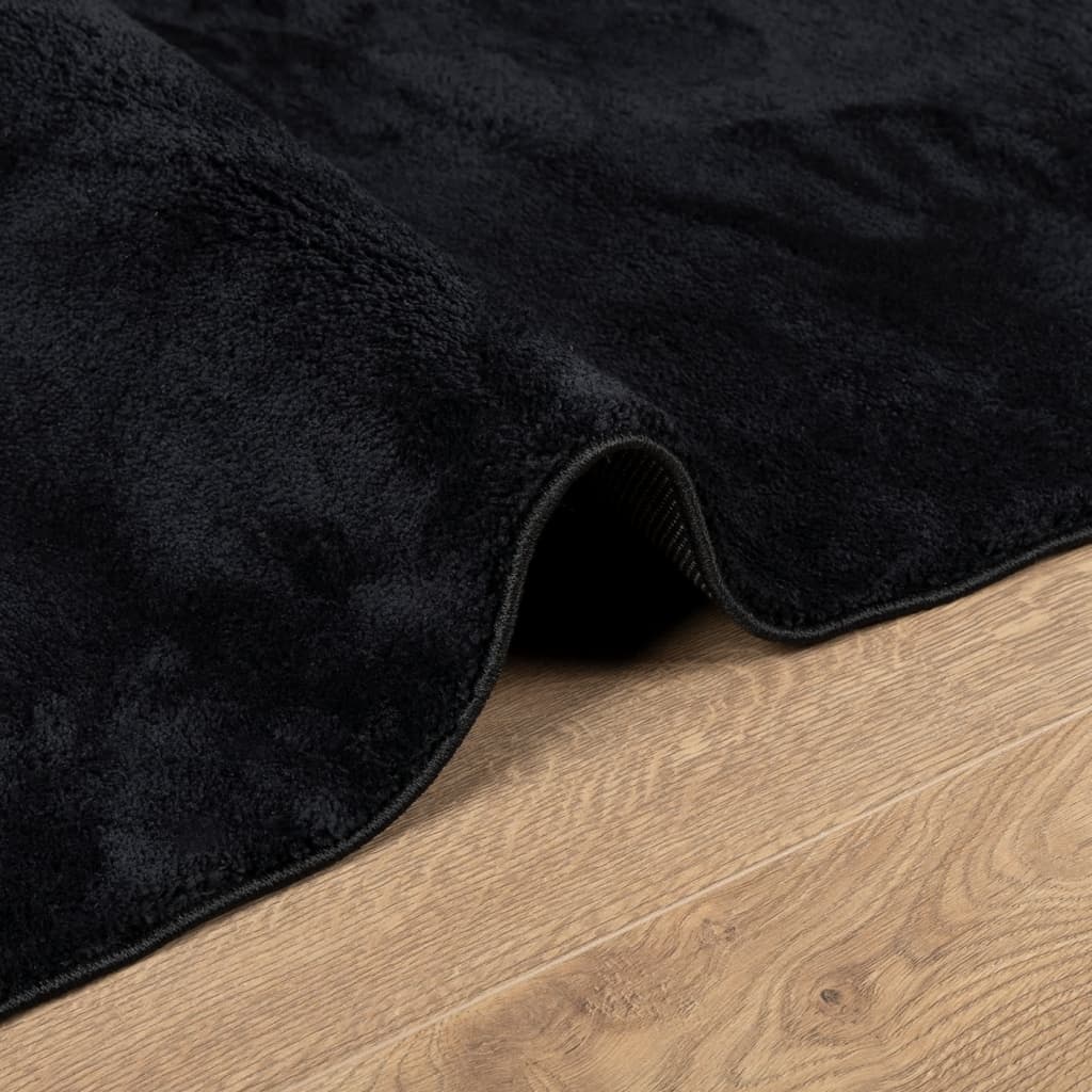 Tappeto OVIEDO a Pelo Corto Nero 120x170 cm
