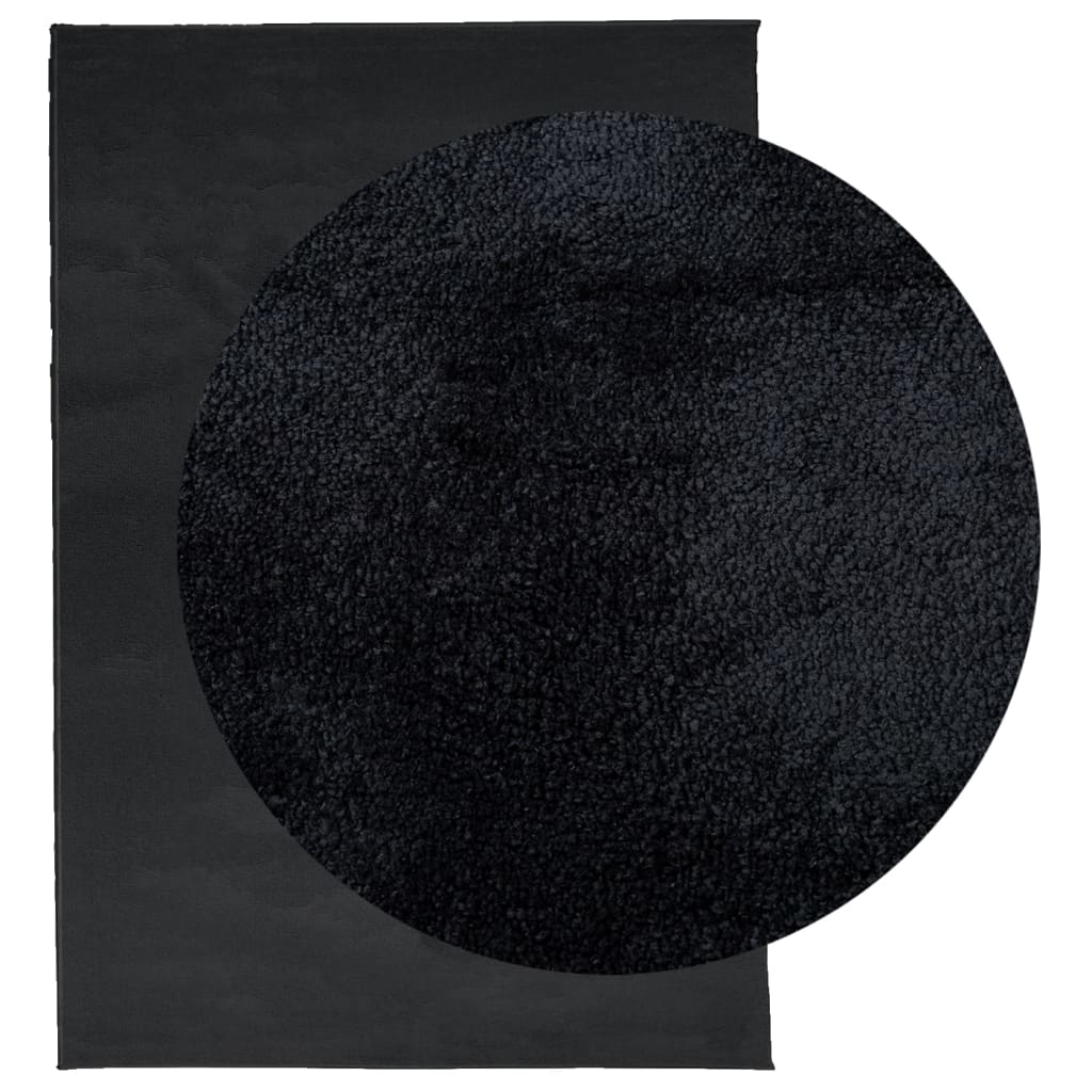 Tappeto OVIEDO a Pelo Corto Nero 140x200 cm