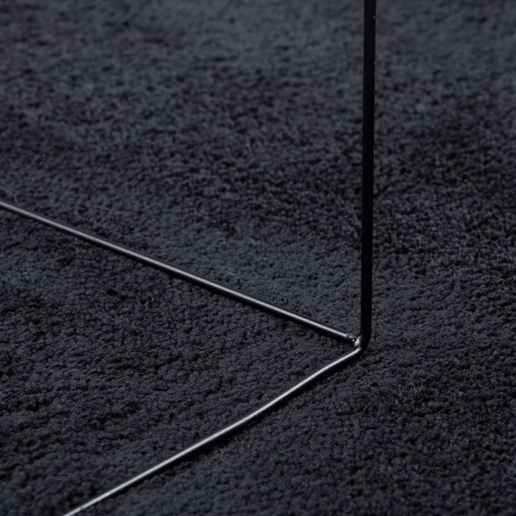 Tappeto OVIEDO a Pelo Corto Nero 240x240 cm