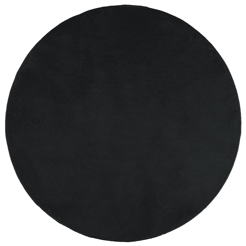 Tappeto OVIEDO a Pelo Corto Nero Ø 280 cm