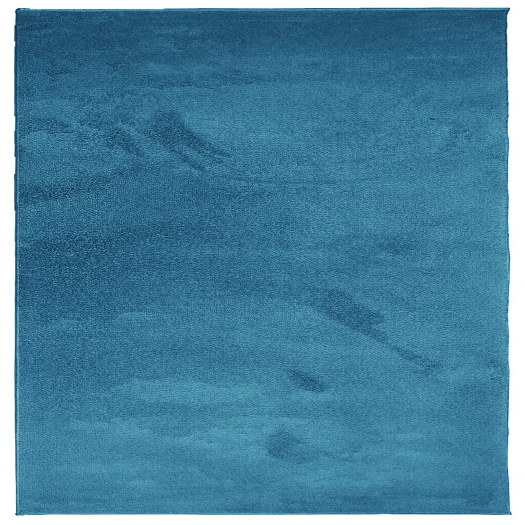 Tappeto OVIEDO a Pelo Corto Turchese 160x160 cm