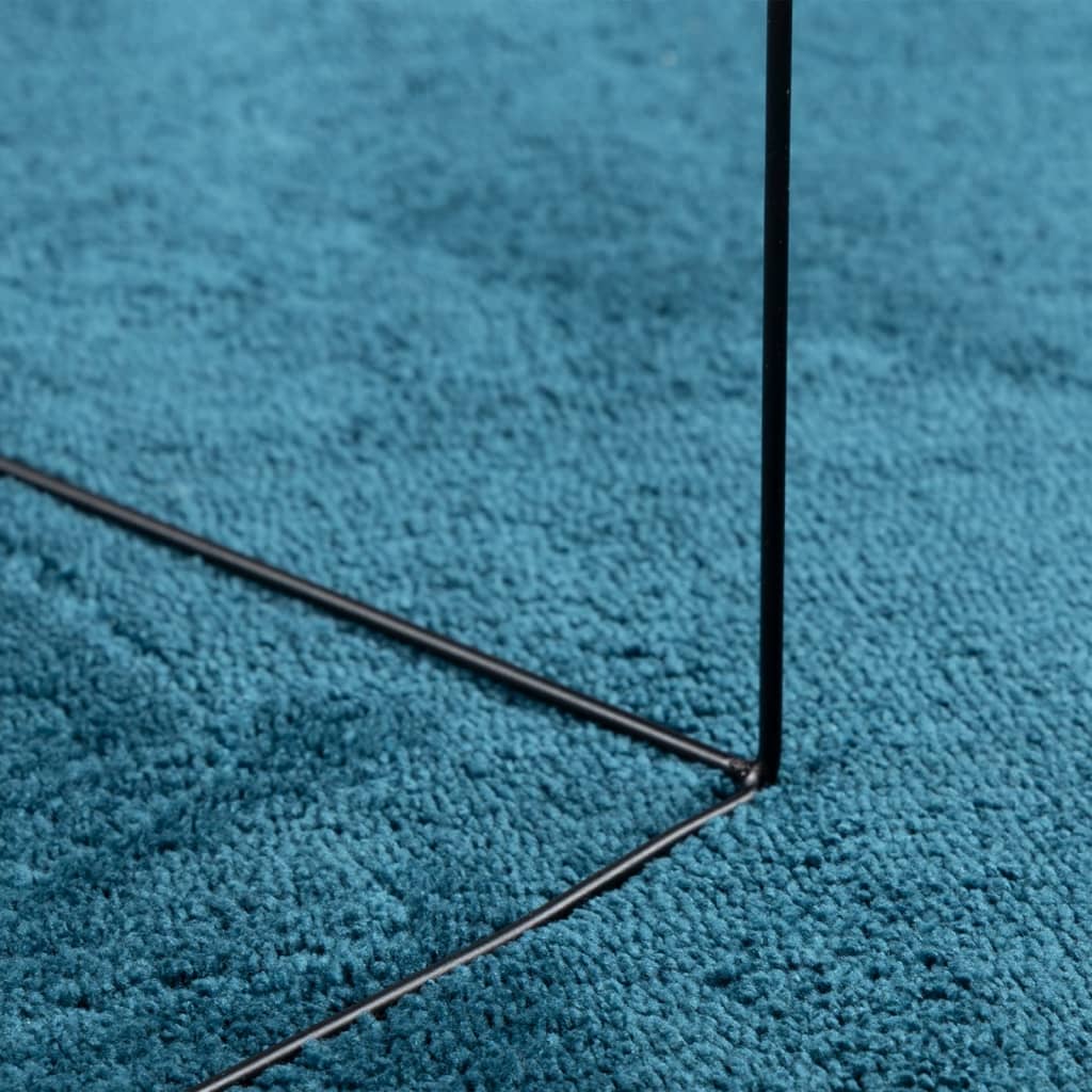 Tappeto OVIEDO a Pelo Corto Turchese Ø 120 cm
