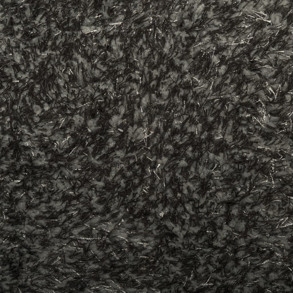 Tappeto a Pelo Lucido Lungo ISTAN Effetto Antracite 100x200 cm