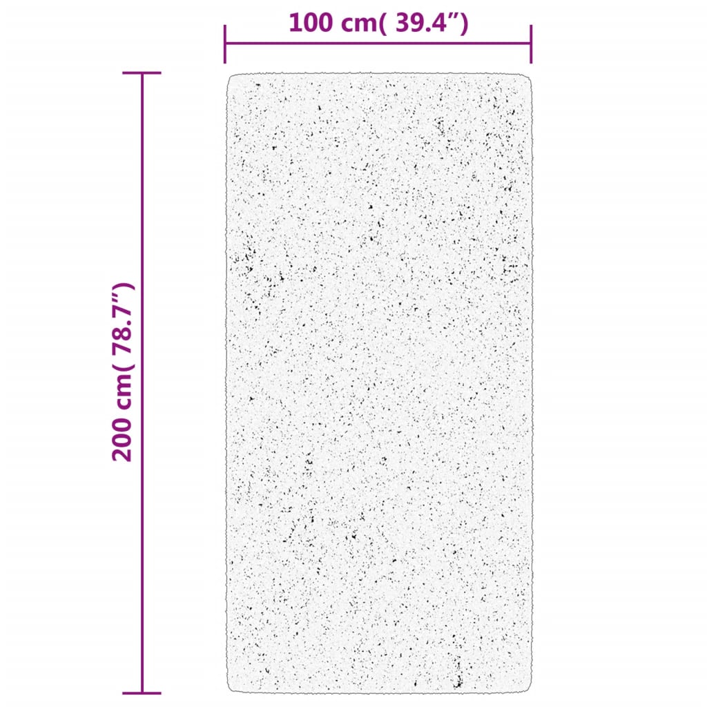 Tappeto a Pelo Lucido Lungo ISTAN Effetto Antracite 100x200 cm