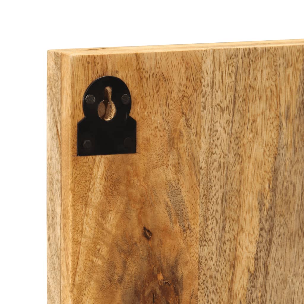 Appendiabiti da Parete 2 pz 3 Ganci in Legno Massello di Mango