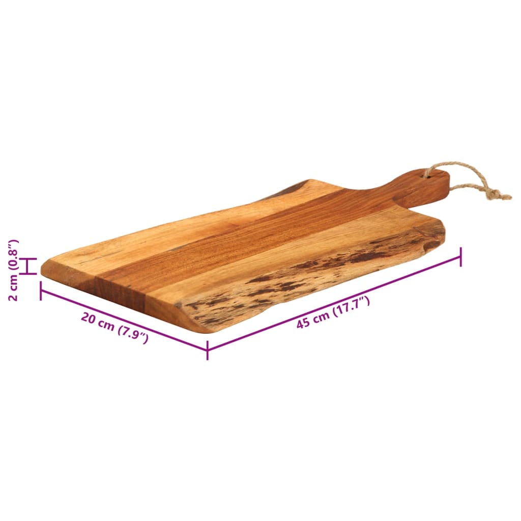 Tagliere 45x20x2 cm in Legno Massello di Acacia