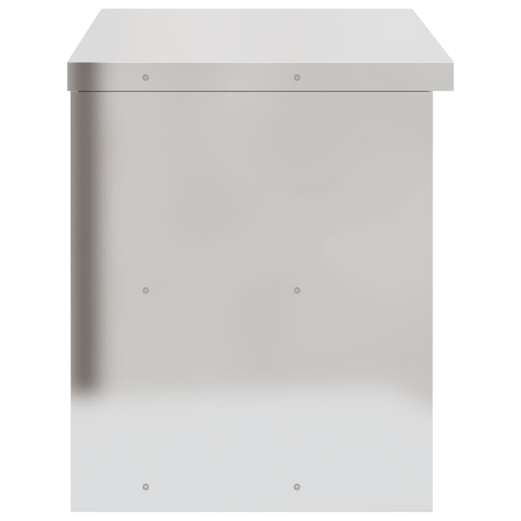 Mobile Cucina da Parete con Ante Scorrevoli in Acciaio Inox