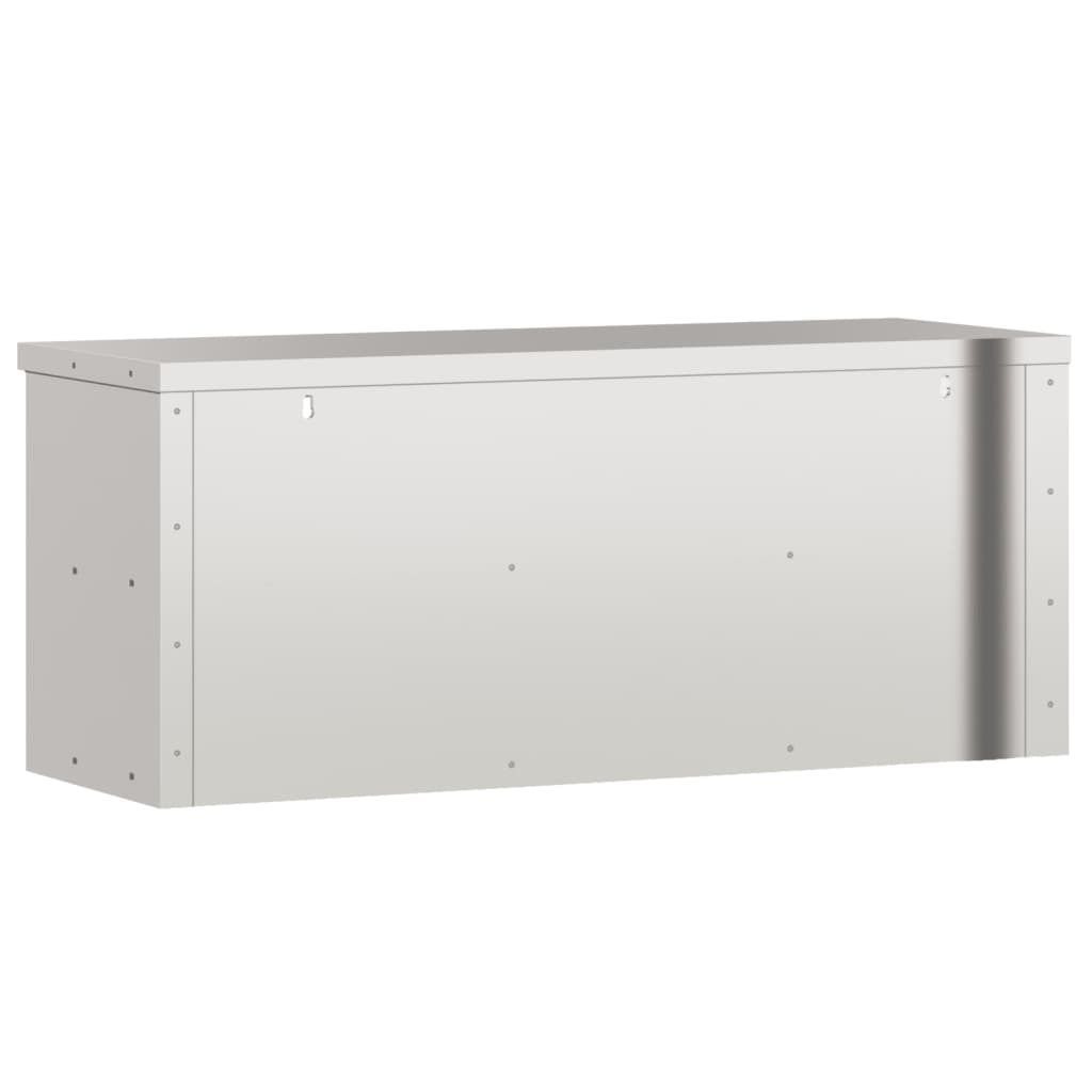 Mobile Cucina da Parete con Ripiano in Acciaio Inossidabile