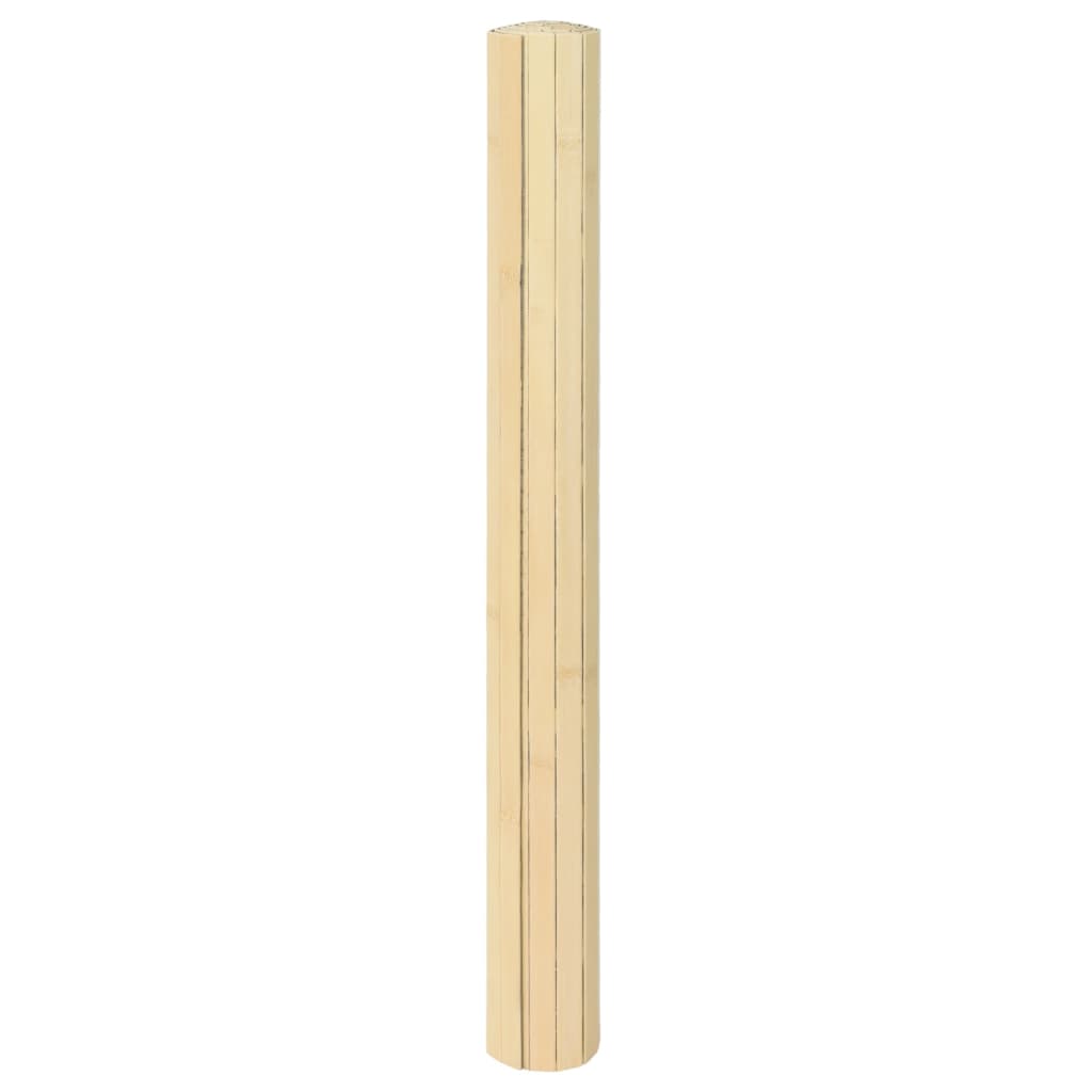 Tappeto Rettangolare Naturale Chiaro 60x200 cm in Bambù