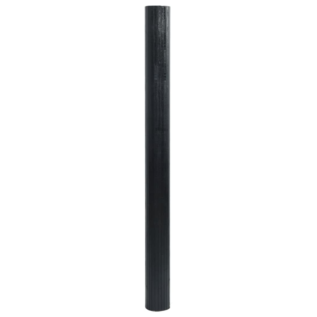 Tappeto Rettangolare Nero 60x300 cm in Bambù