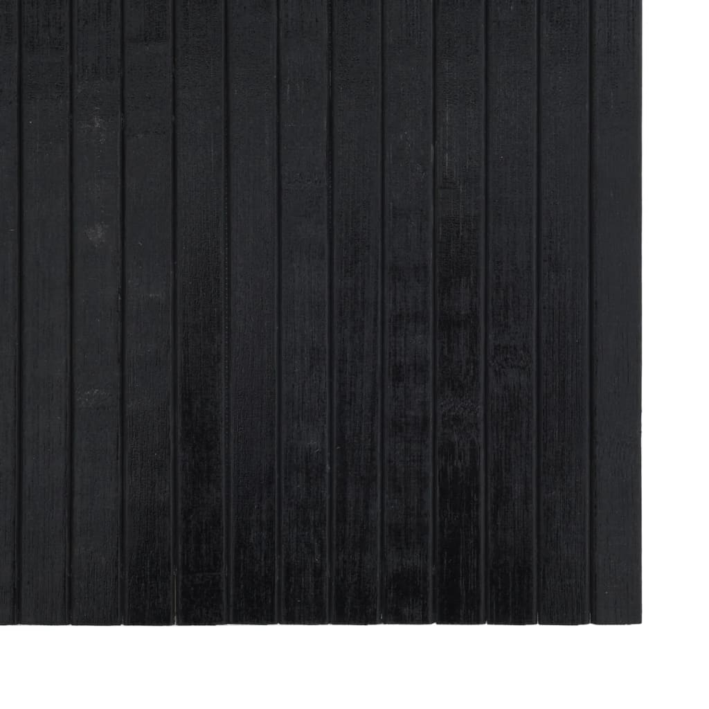 Tappeto Rettangolare Nero 60x300 cm in Bambù