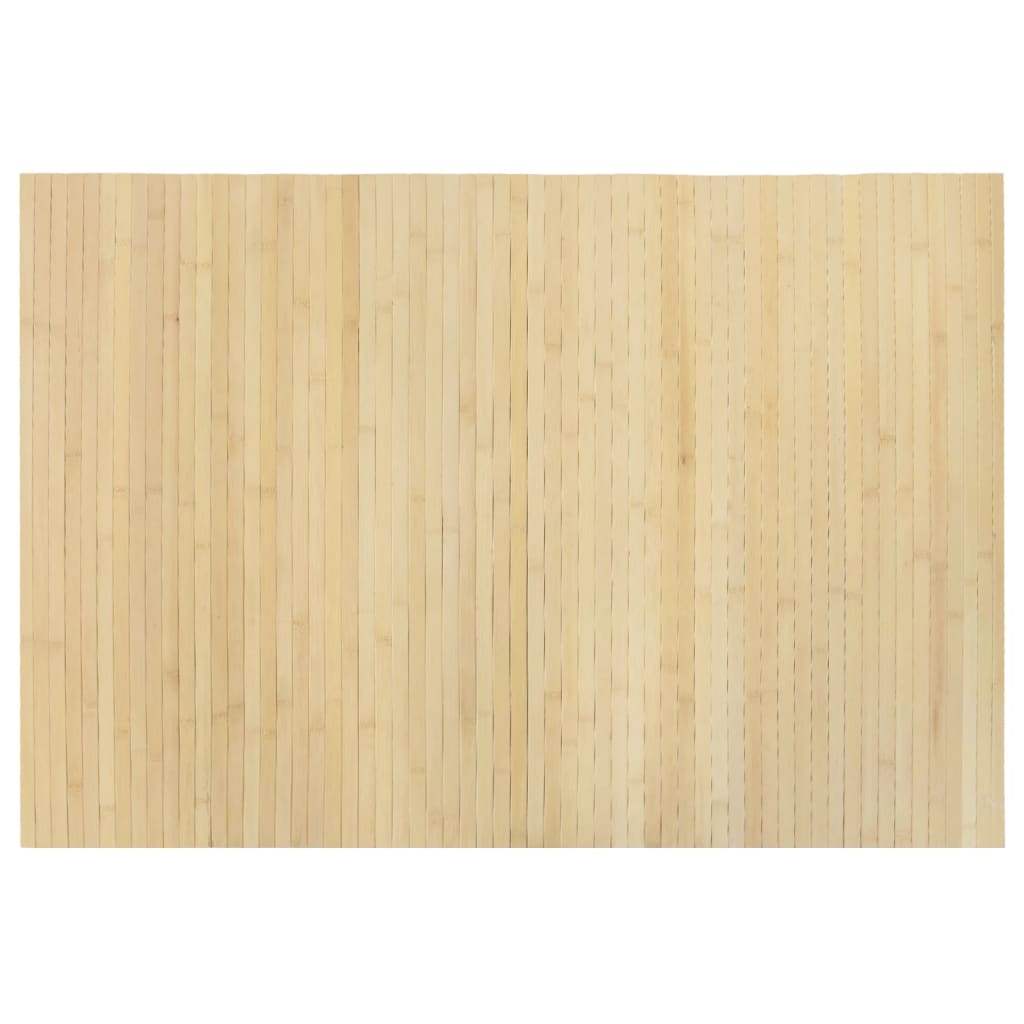 Tappeto Rettangolare Natura Chiaro 70x100 cm in Bambù