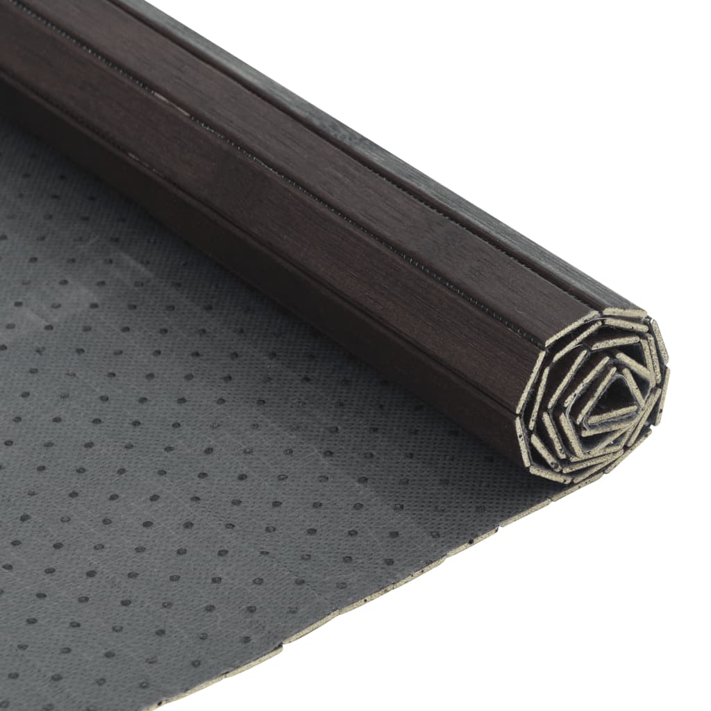Tappeto Rettangolare Marrone Scuro 70x100 cm in Bambù